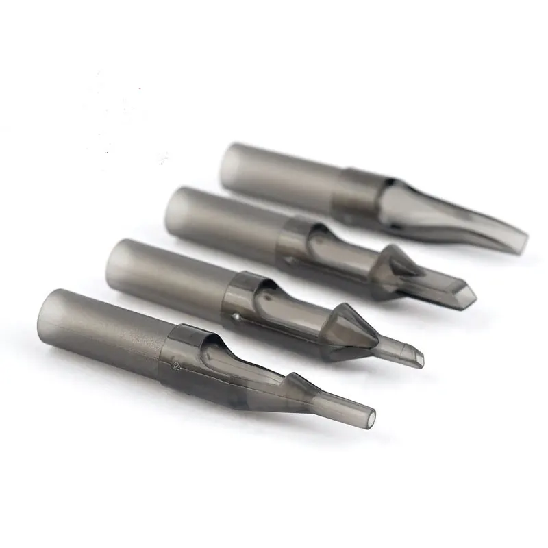 Kissure 50Pcs Tattoo Transparent Disposable Tip tube Plastic Sterile Tattoo Tips Needle Permanent Makeup