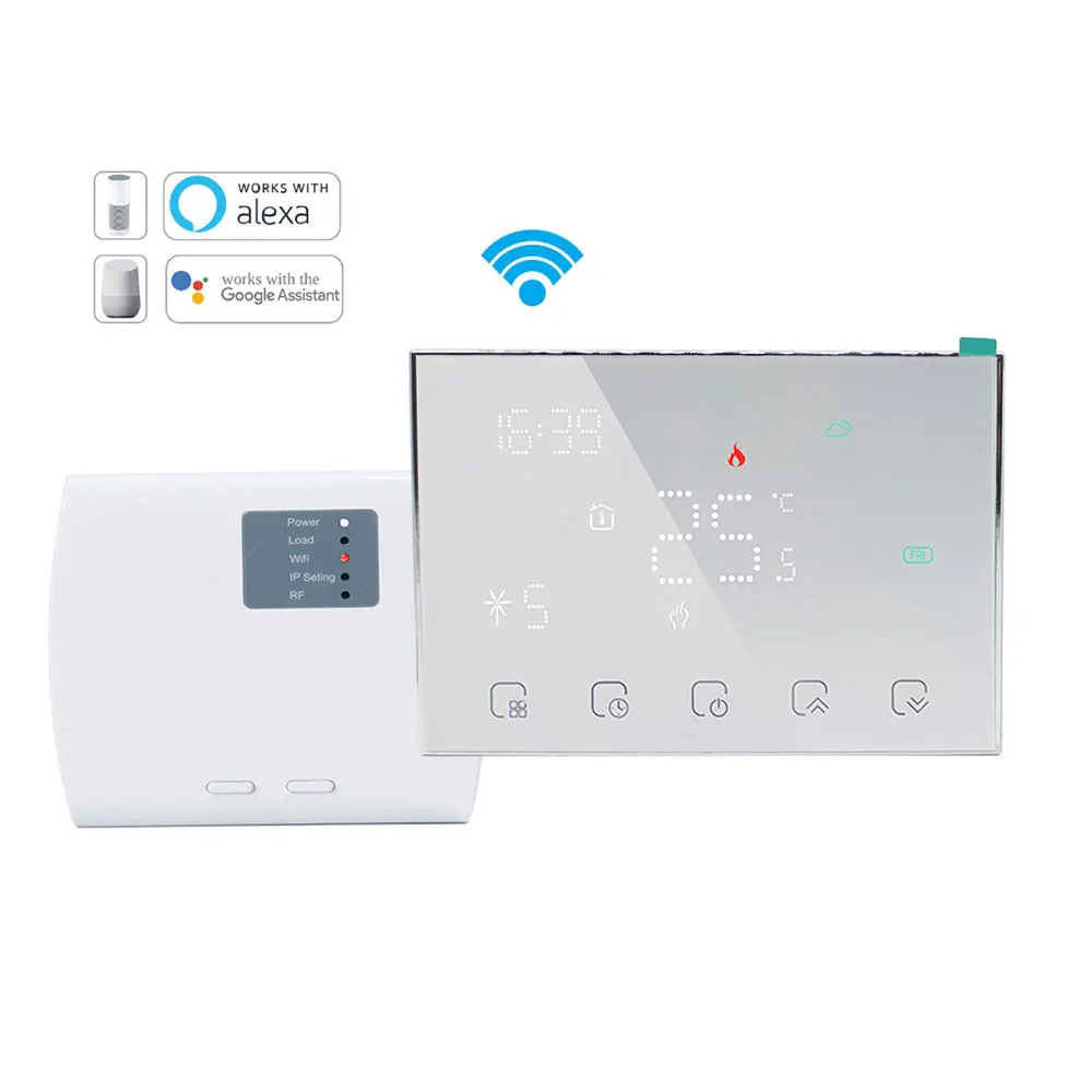 Digital Wireless Thermostat LED negative display Touch Screen Thermostat Floor Heating Gas Boiler Thermostat