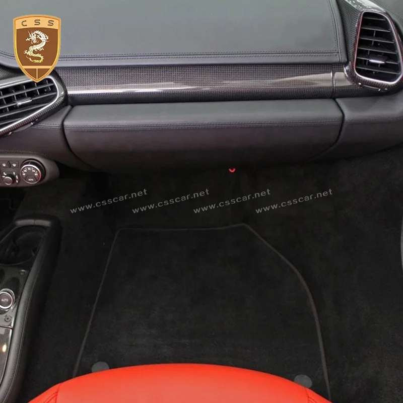  АВТОМОБИЛЬ роскошные интерьерные аксессуары карбоновое волокно правая сторона тире Накладка для Fer-rari