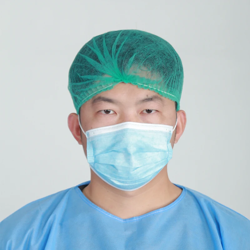 Hot sales Disposable nonwoven medical mob cap with different colors and sizes available