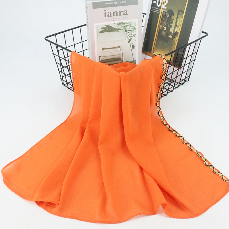 Lace Hijab Silk With Muslim Chiffon saudi niqab Party Wear Accessories Pin Hijab Scarf