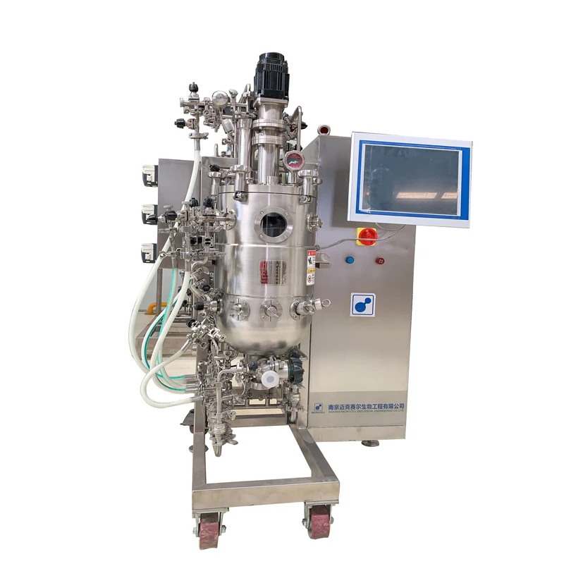 JinRi Stainless Steel Industrial Cell Culture Bioreactor 30L Four Gas Mixing
