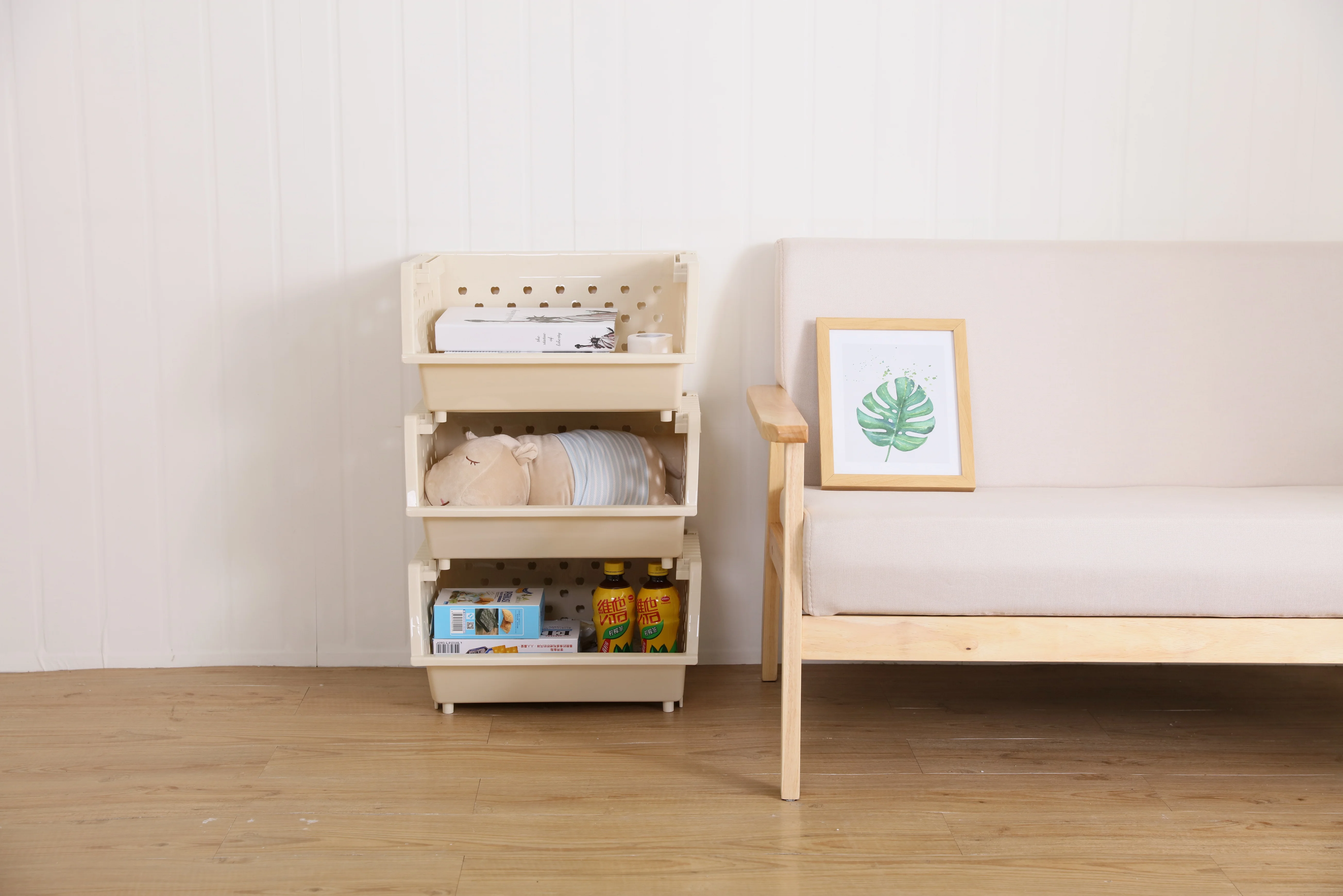 Wholesale Kitchen Bathroom Storage Basket Multi-Layer Stackable Fruit And Vegetable Basket Household Storage Rack