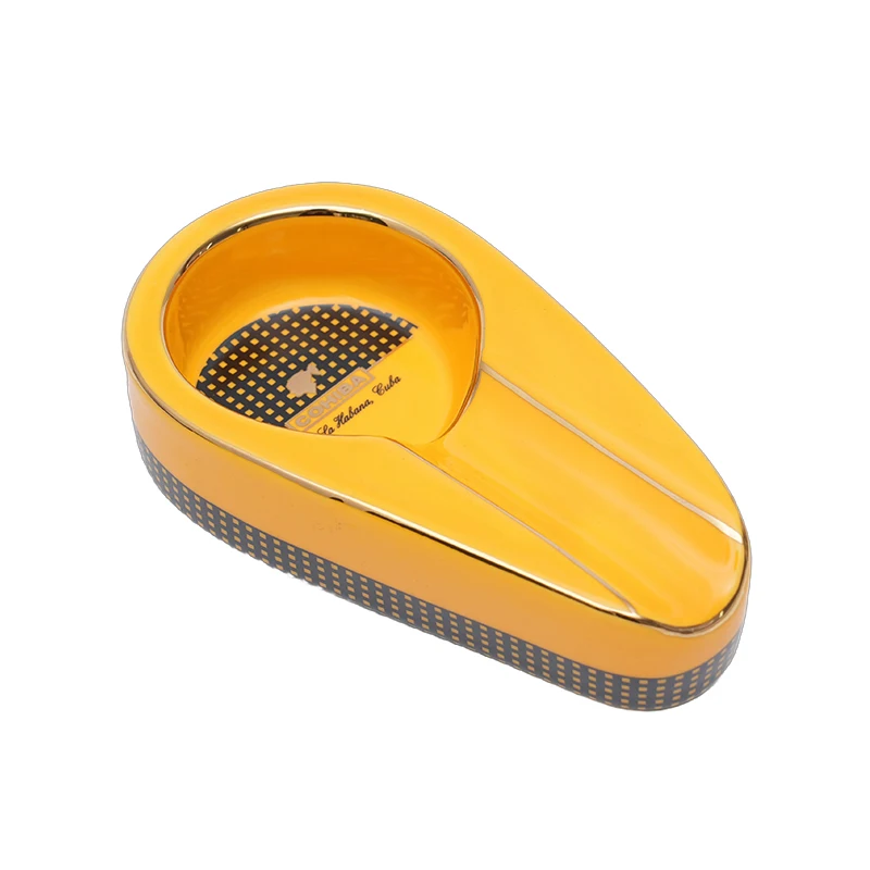 Luxury Single Diameter Ceramic Cigar Ashtray New Europe Design Portable Outdoor Smoking Accessories