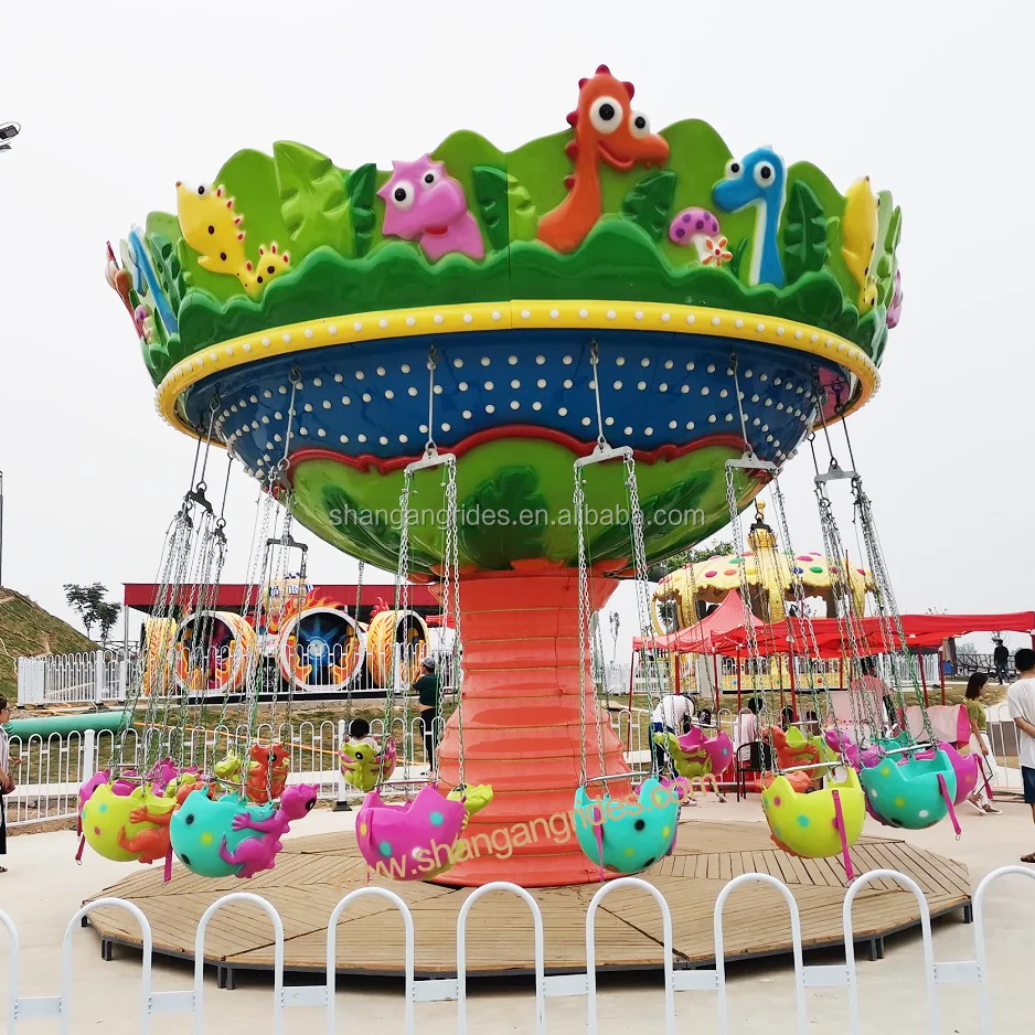 Very cheap old second hand amusement park rides used carousel pendulum flying chairs and mini flying car rides