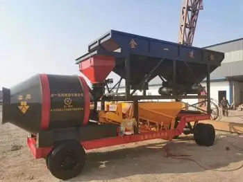 Mobile Concrete Mixing Plant YHZS50 productivity for 50 m3/h Dru m batching plant for building work