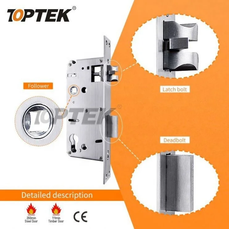 70Mm Brass Mortise Lock Cylinder Five Card Keys Lock Cylinder