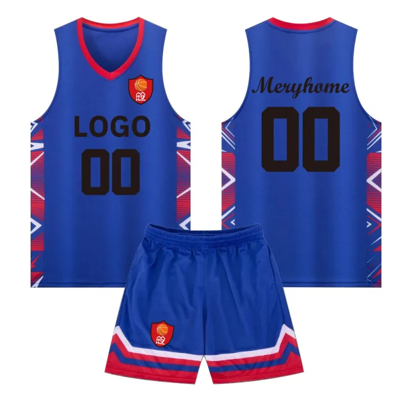 Dark Blue Color Basketball Uniforms Set Custom Design Basketball Wears for Women Breathable 100% Polyester Cheap Sport Uniform