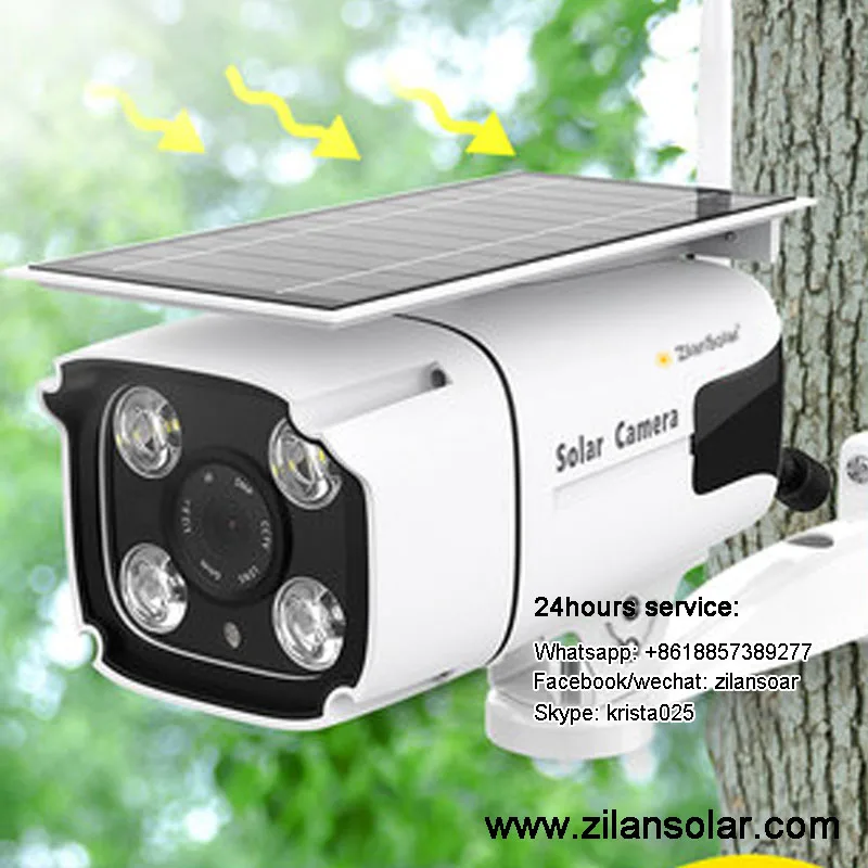 Solar camera with street light