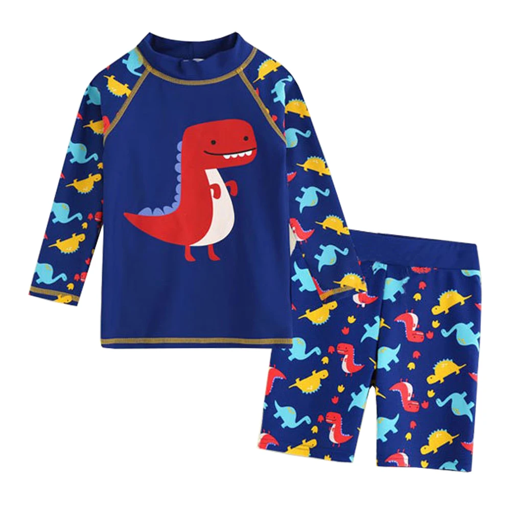 summer swim infant beach swimwear set quick dry waterproof print toddler baby boy swimsuit