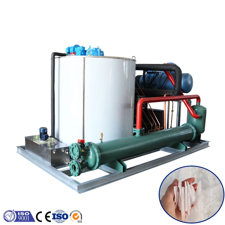 Eternity Industrial Flake Ice Machine Fresh Water Cooling for fishery shipping Dry ice