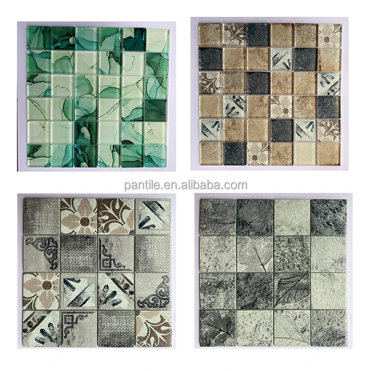 25*25mm Square Fusing Small Crystal Shinny Glass Mosaic Tiles For Bathroom