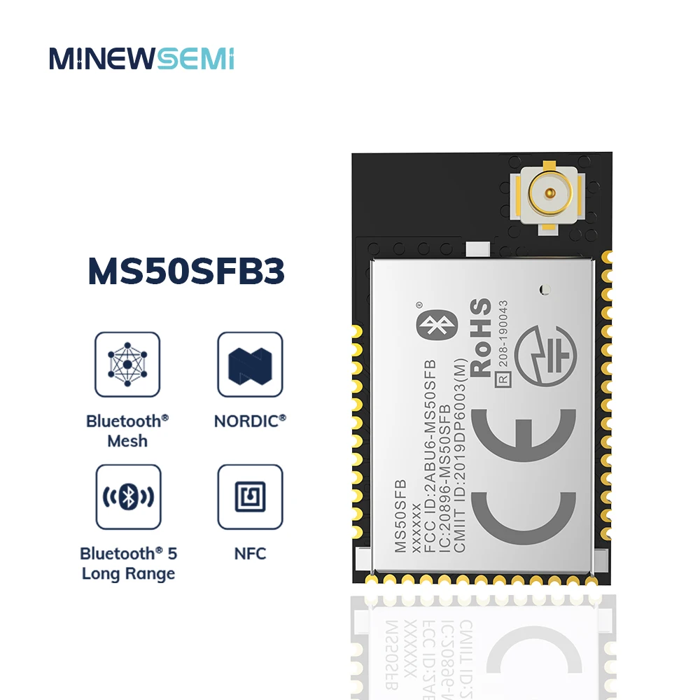 MS50SFB3 IPEX Connector Bluetooth Module Nordic nRF52832 Low Energy BLE 5.0 Module Built-in Master And Slave UART Module