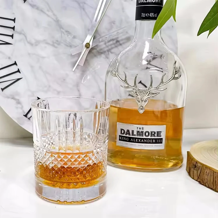Custom Old Fashioned Crystal Whiskey Glasses Set Of 4 And Whiskey Ice Cube Gift Box For Weddings Birthdays Vodka Whisky Liquor