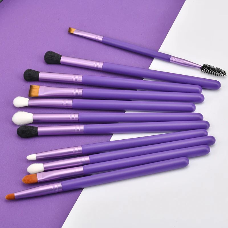 Luxury makeup Brushes 11Pcs Natural Bristles Smudge Brush Eyeshadow Blending Eyeliner Makeup brush Set