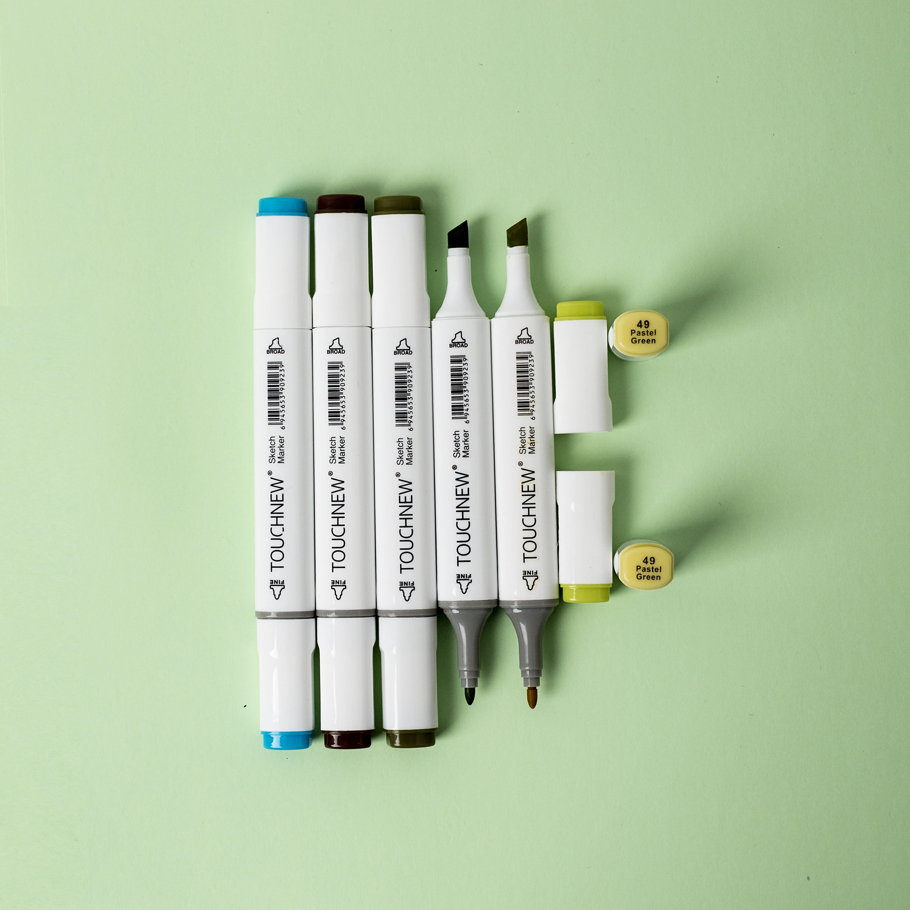 High Quality TOUCHNEW 6th Double Nib Markers Pen 30 Colors Sets Bag Packing