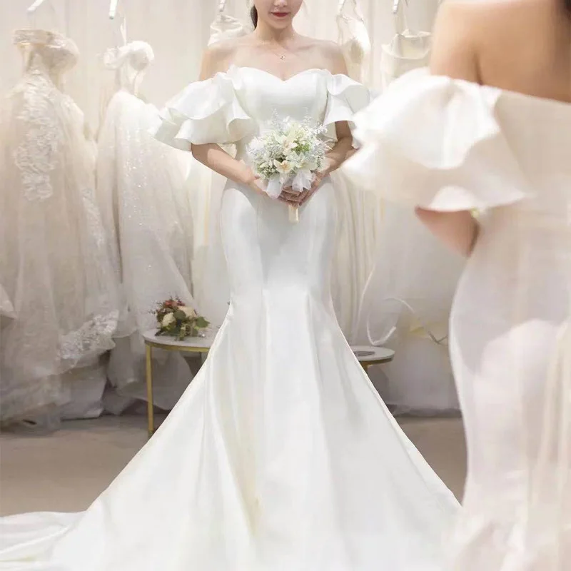Заводская распродажа элегантные женские кружевные свадебные платья Vestido de novia encaje
