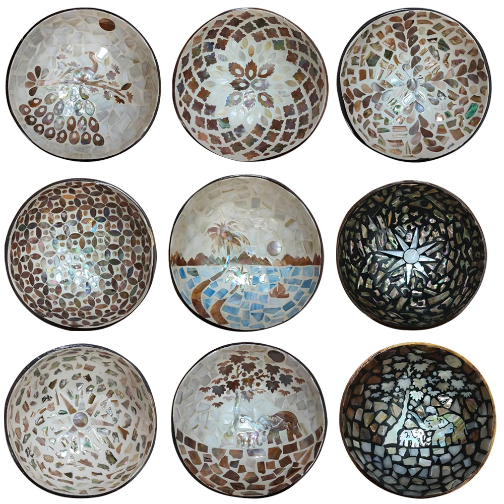 Reusable Coconut Bowls made from real coconut shells