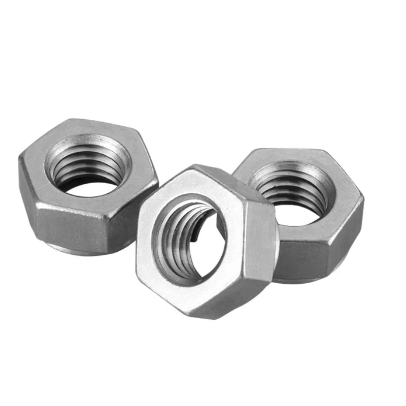 18-8 Stainless Steel Self-Locking Hexagon Nut 1.4301 1.4306 1.4571 Polished ASTM AISI ANSI All Metal Prevailing Torque DIN980V