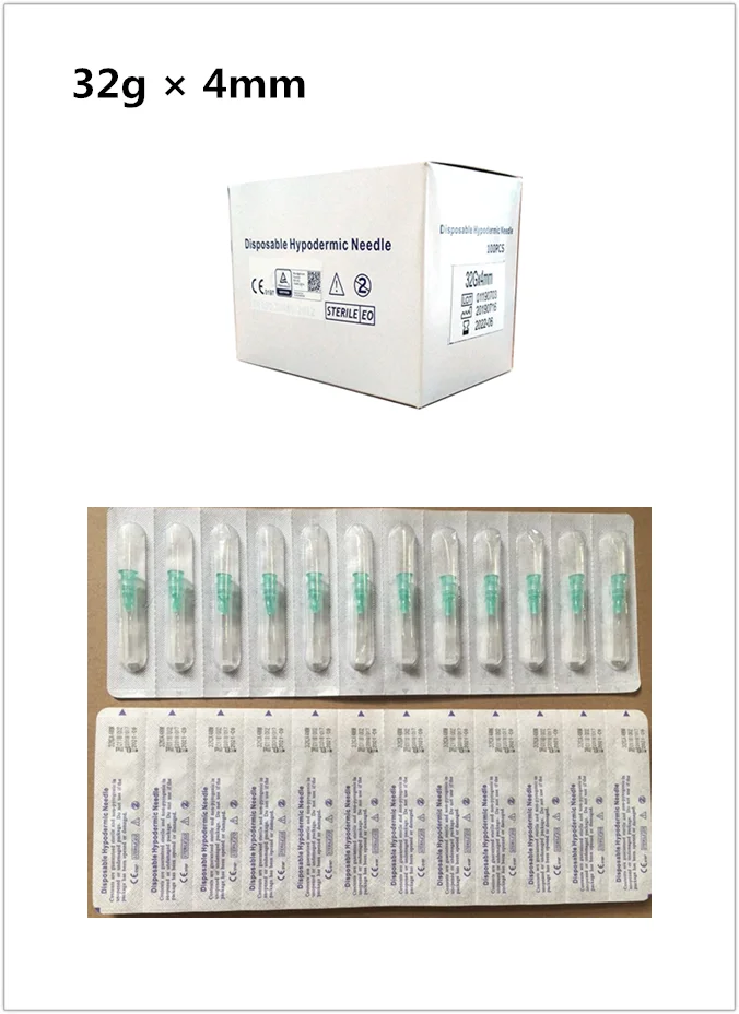 Hot Selling Hypodermic needle 34G4mm injection needle sharp needles for mesotherapy