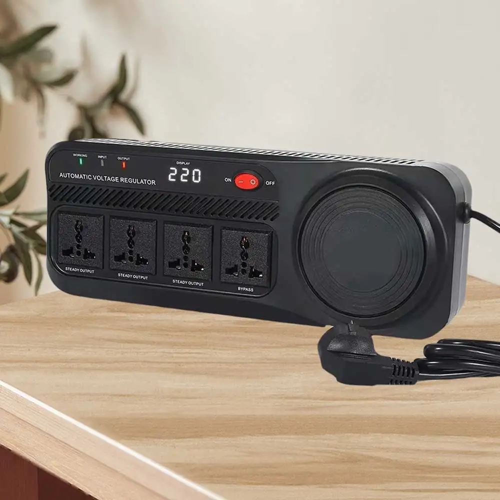 OSWELL 1500VA AVR 110V 220V With 4 Output Sockets AC Electronic Automatic Voltage Regulators Stabilizers AVR 1200W 1500W