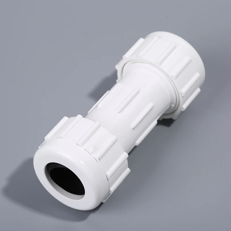 
Factory Direct Sale PVC SCH40 Compression Coupling Water Pipe Joint With Sealing Ring Plastic Quick Connector 