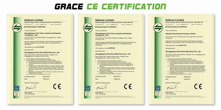 Grace Machinery Pet Strap Band Pe Wpc Decking Door Pvc Profile Extruder Extrusion Machine Line