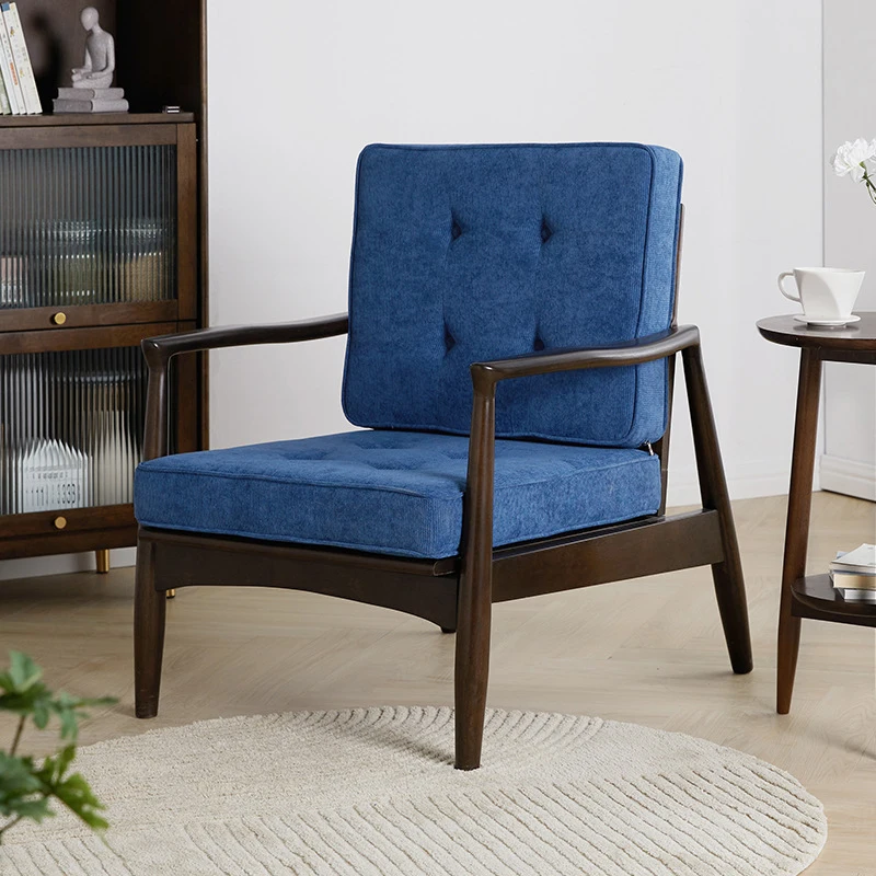 Xingsheng Solid wood single sofa chair household living room bedroom leisure chair