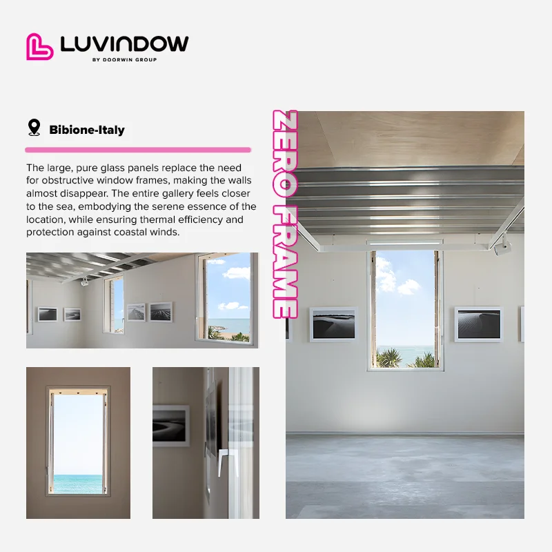 20 Years Transferable Warranty Residential Aluminum Full Glass Window Casement Window