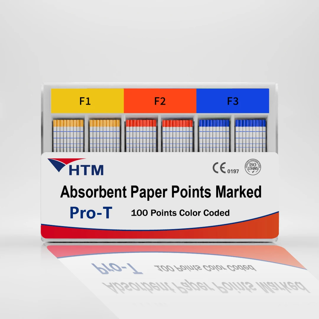 HTM Dental Equipment Consumables Dental Lab Tooth Root Canal Absorb Dentist Materials ISO Marked Sterile Absorbent Paper Points