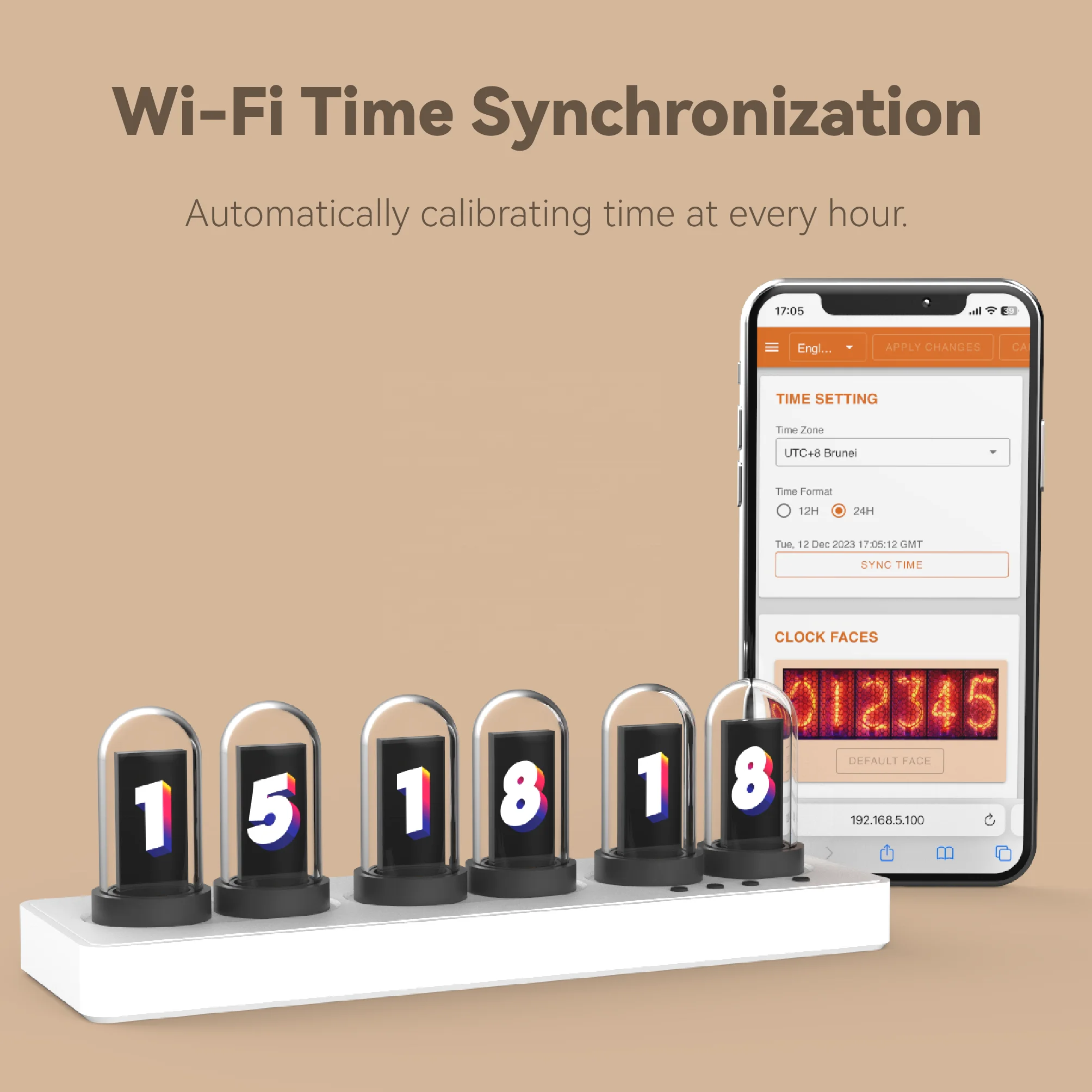 BETTER Modern Nixie Clock Mini Marvel Tubes IPS Digital Clock