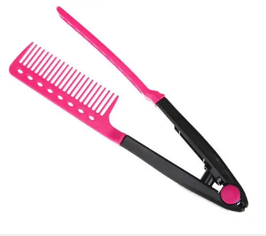 Wholesale factory price V style hair straight plastic detangle hair styling comb