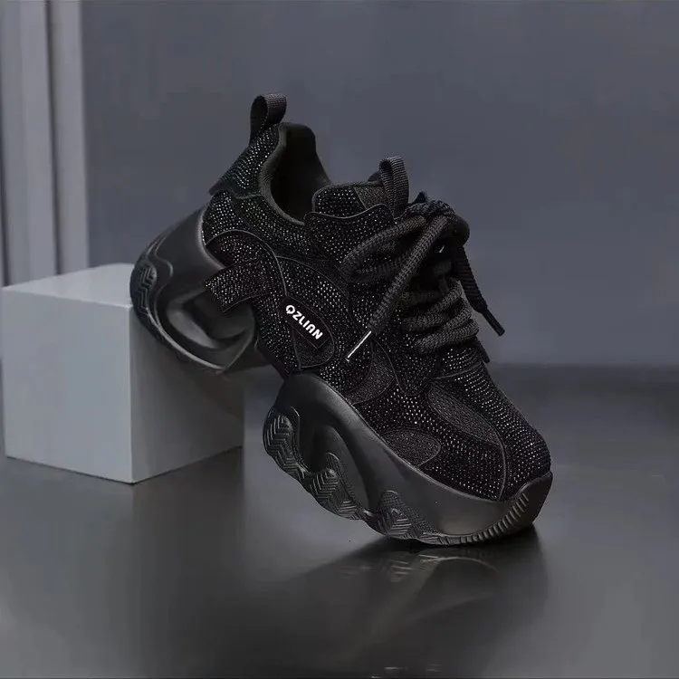 Custom Ladies Trainers Casual chunky Sneakers white Women Shoes platform Sneakers Breathable Footwear Basket Shoes Plus Size