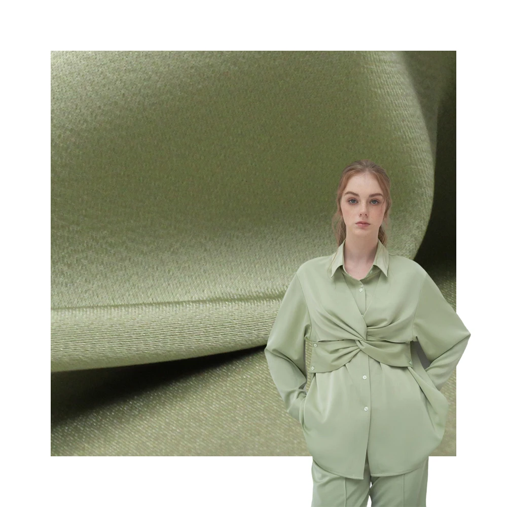 New design 75D*80D fdy twist sph satin fabrics for clothing woven wrinkle suit shirt fabric