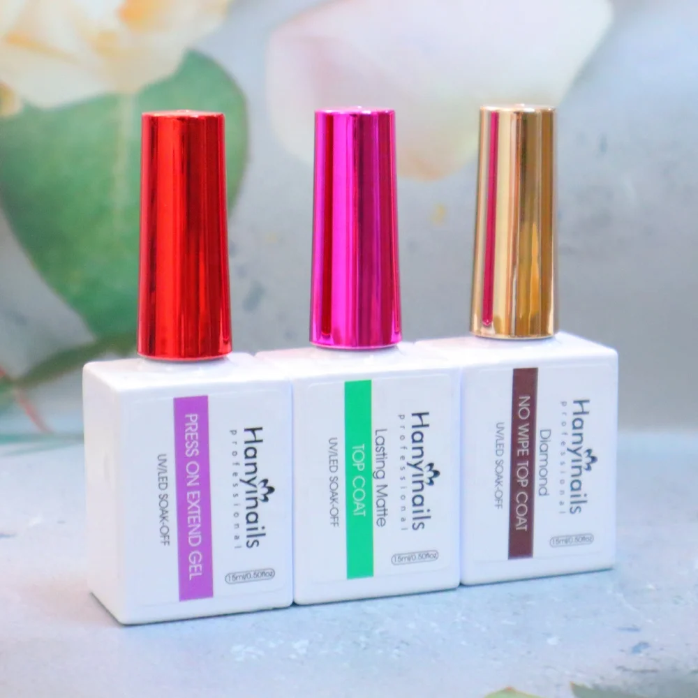 Factory Supplying OEM private label top quality nails gel nail polish super shine no wipe gel tempered top coat