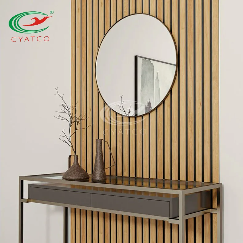 Eco Environmental Fast Delivery Akupanel Slatted Wooden Veneer Acoustic Panel Soundproof Wall Panel Grooved Wood MDF Acoustic