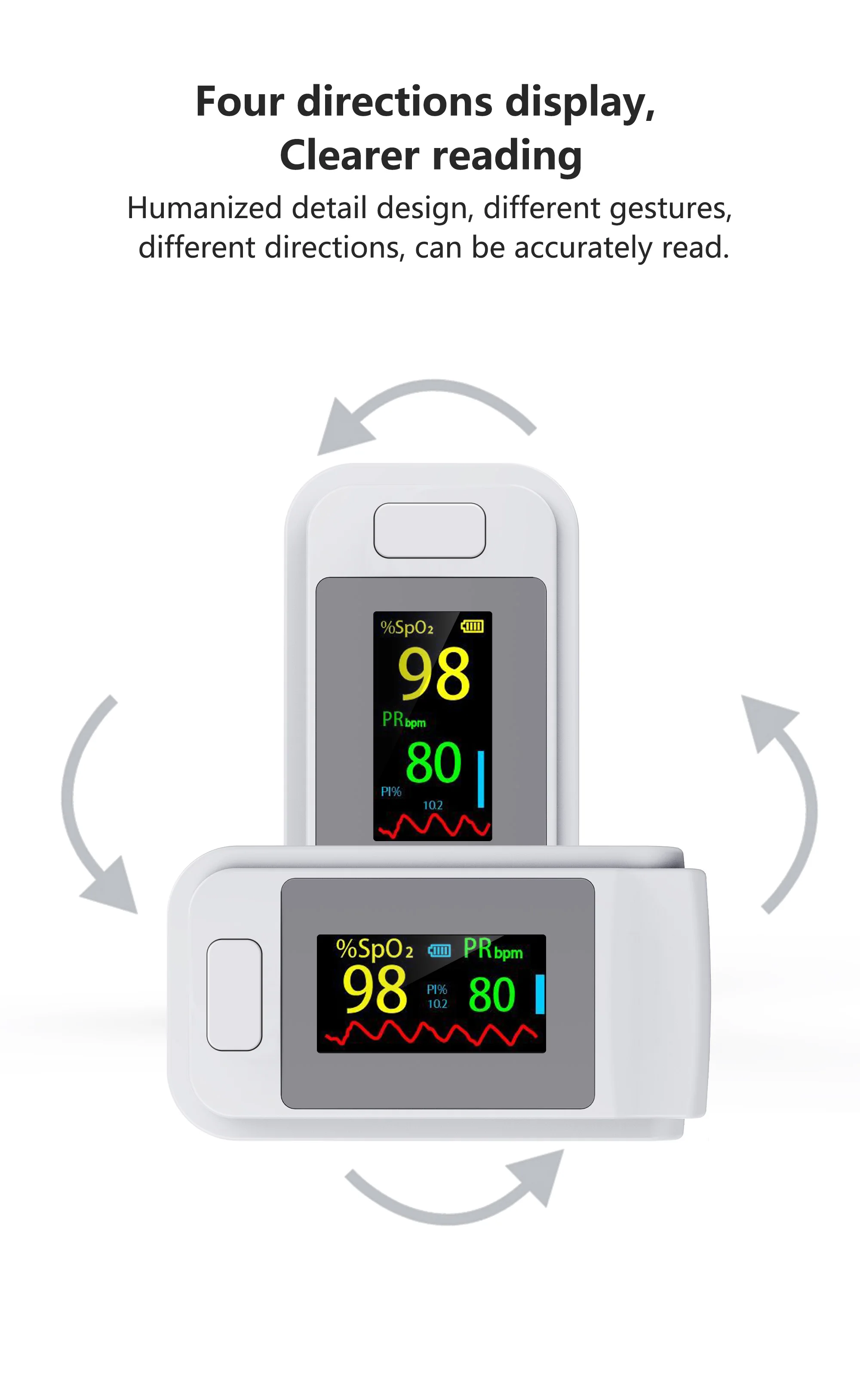 
Portable Digital Fingertip Pulse Blood Oxygen Measurement 