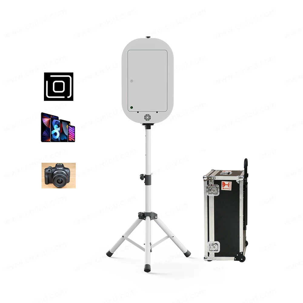 portable photo booth shell easy assembly stable tripod  outdoor 12.9 inch photo booth with smart software booth.events