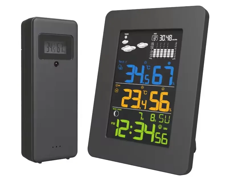 (Горячее предложение) современные настольные часы ABS цифровые умные настольные часы с цветным дисплеем, станция прогноза погоды