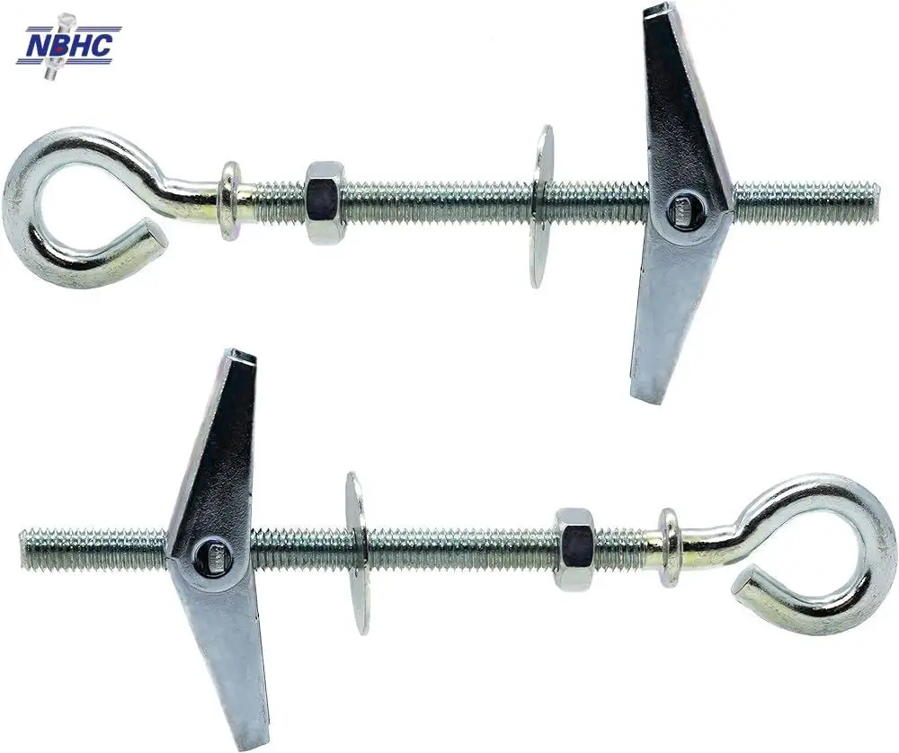 NBHC017AN Good price Fastener carbon steel Fixings Spring Anchor Expansion  Toggle Bolt With C-Hook/Sheep Eye Hook