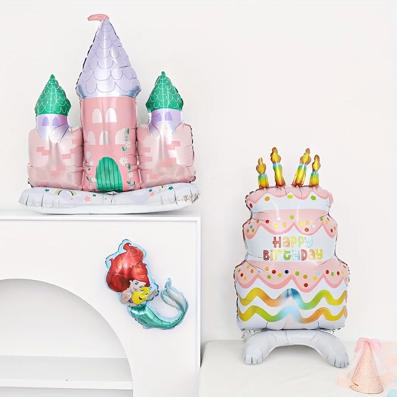 INS Multi-layer Cake Candy -Standing Cake Apply To Party Supplies Wall Decorations Birthday Party With Foil Balloon