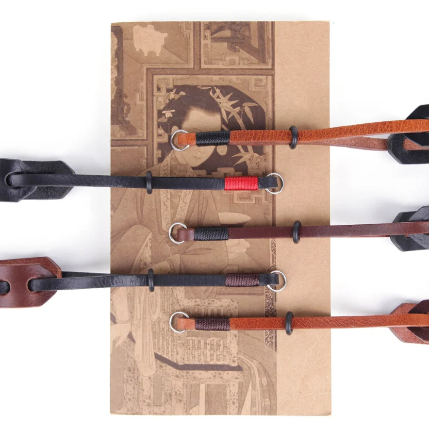 Hot sale fashion vegetable tanned cowhide camera wrist strap