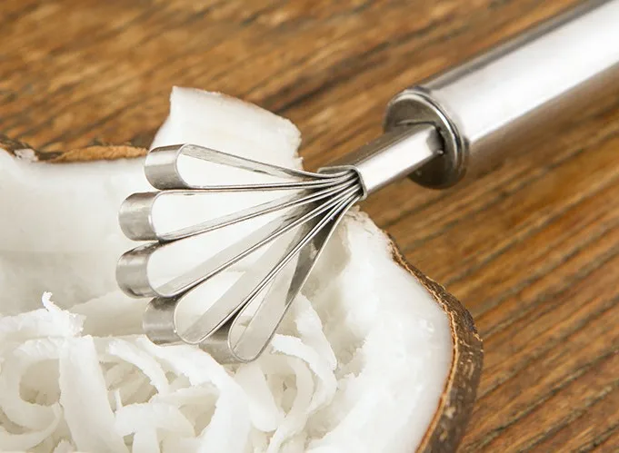 Epsilon 2021 new rubber handle stainless steel coconut opener coconut tools coconut tool opener