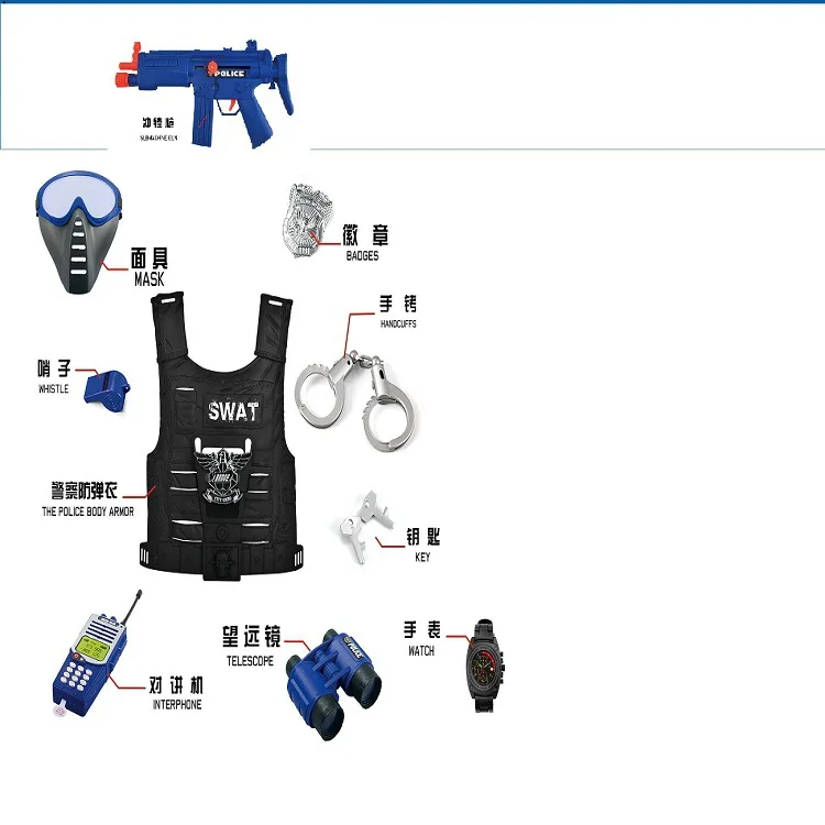 2023 новый детский фестиваль ролевых игр полицейский комплект униформа наряжаться игра притворные полицейские костюмы игрушки