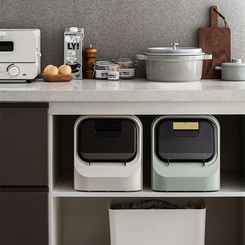 Pinmoo Plastic Rice Grain Dispenser Storage Box Kitchen Rice Container Dispenser