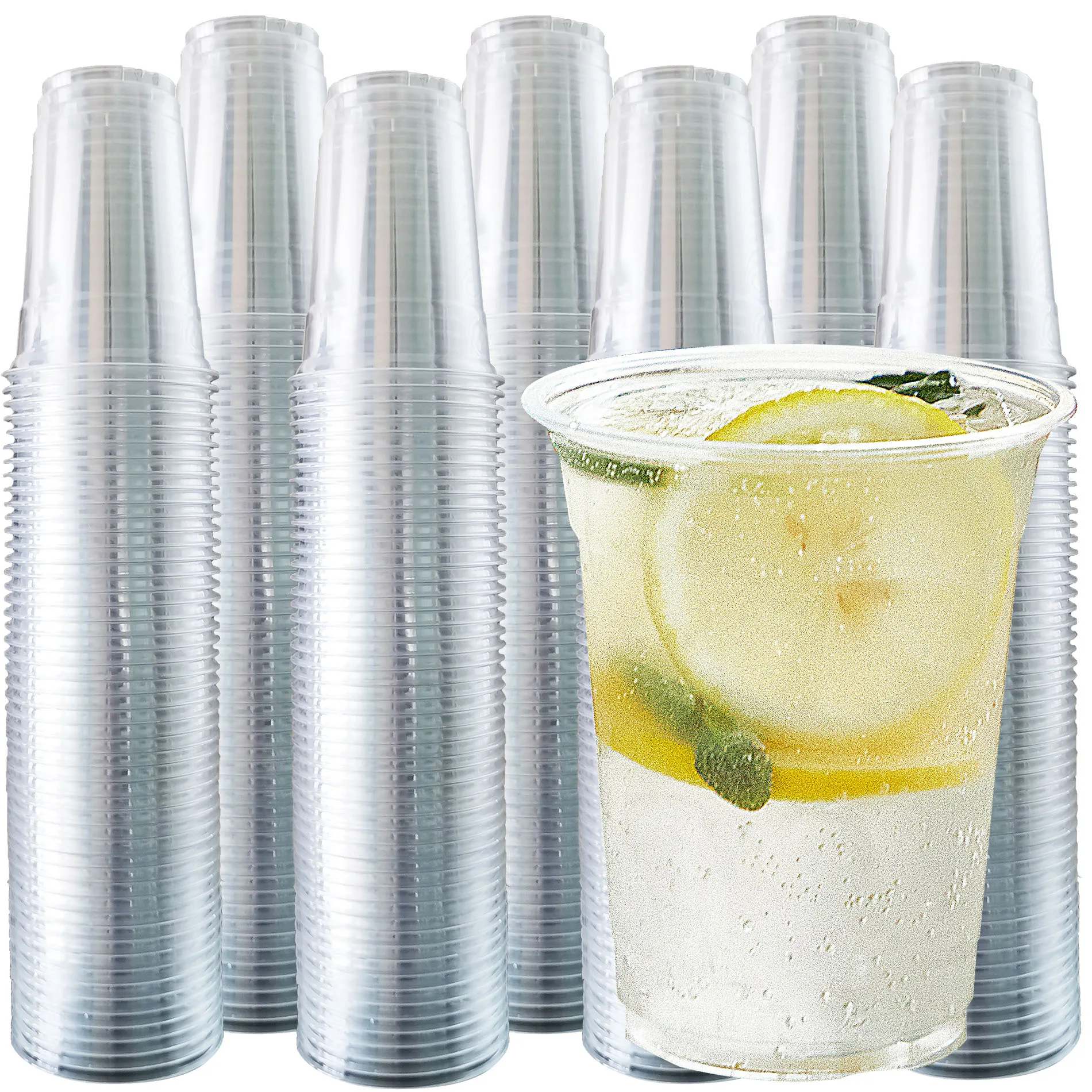 Amazon Best Seller Disposable Plastic Cup 16 oz PET Clear Plastic Cup for Cold Drink Beverage Juice Iced Drinks Water