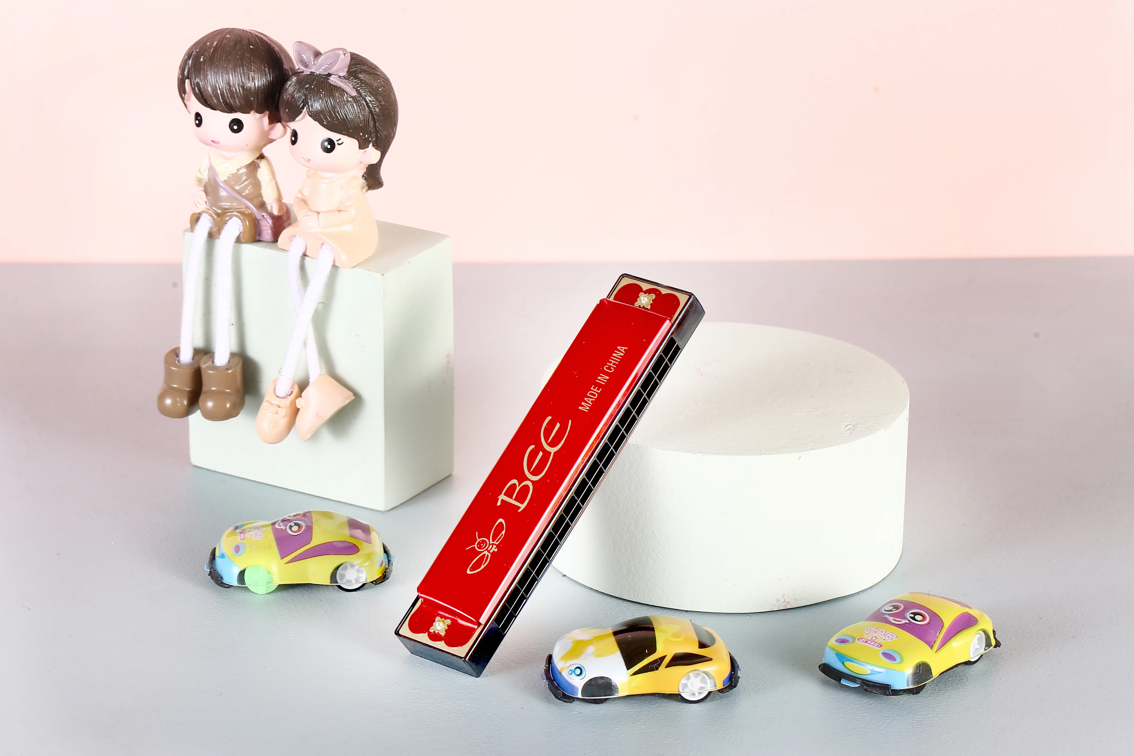 BEE brand 16 holes colorful aluminum reedplate aluminum cover toy harmonica oem service harmonica present gift