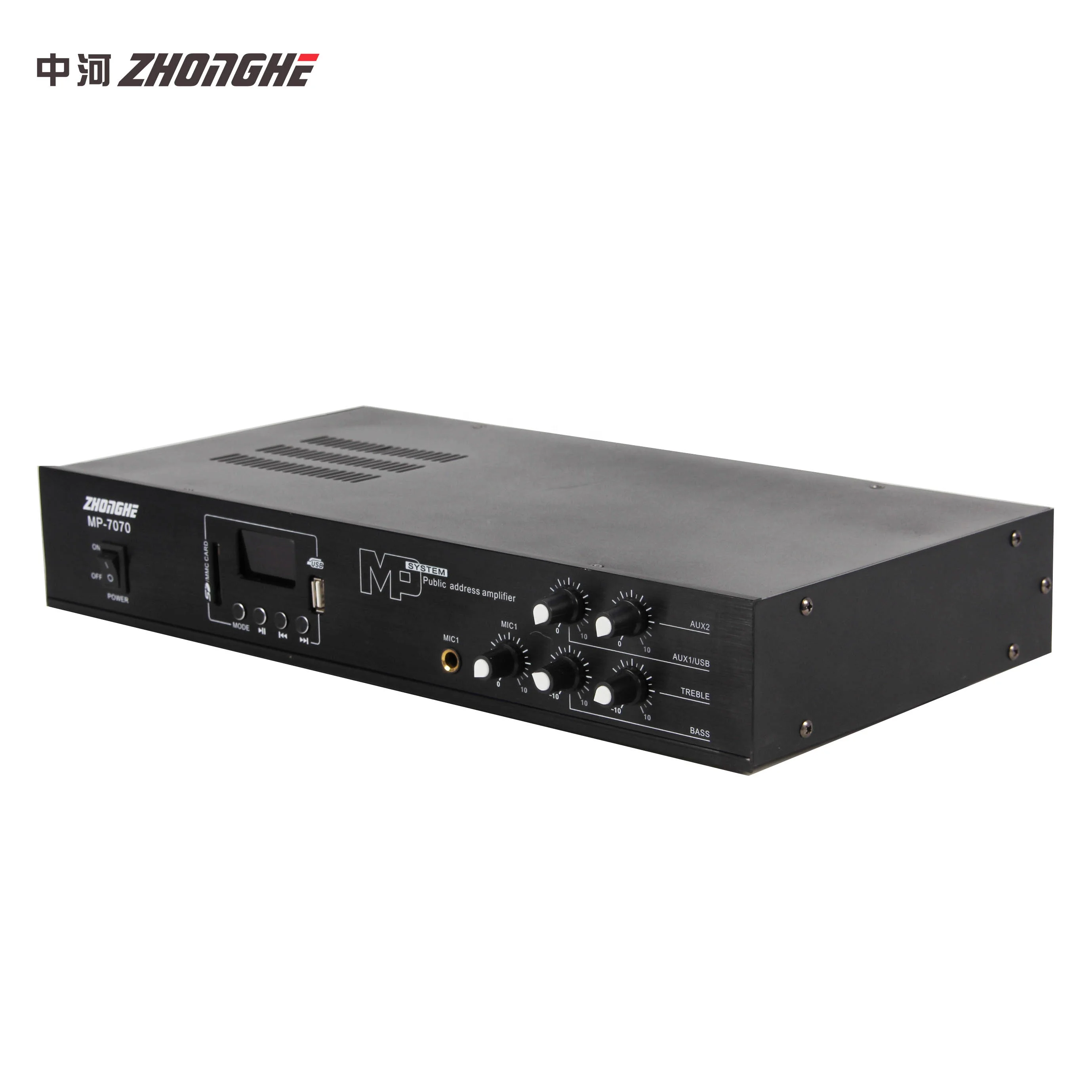 Professional Public Address System Pre Amplifier MP-7070 with USB Port 100v pa amplifier