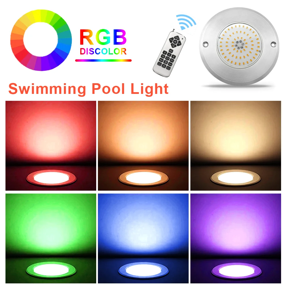 Новый дизайн IP68 RGB DMX512 WIFI управление 7 5 мм светодиодное Подводное освещение из нержавеющей стали беспроводное для бассейна Par56
