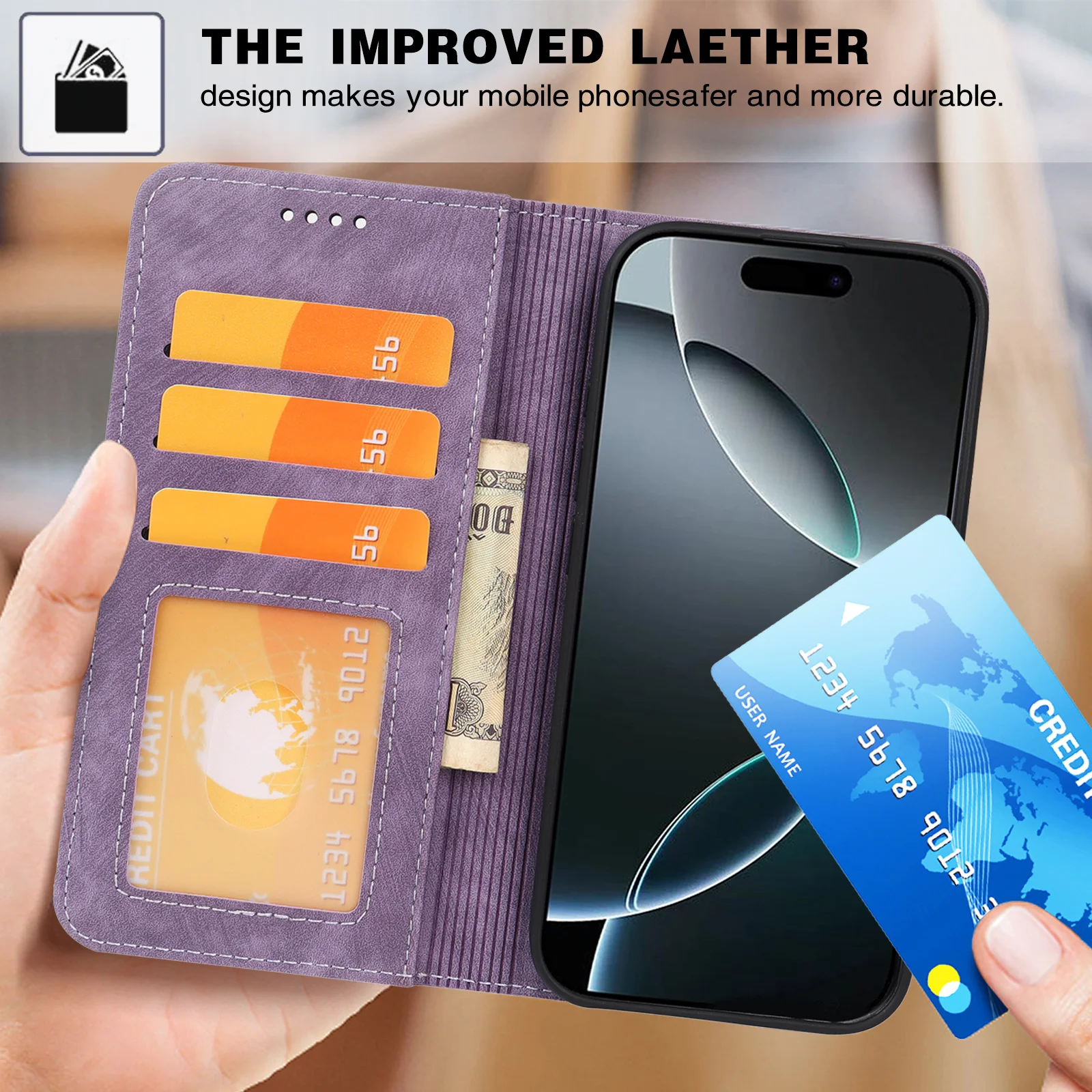 Multifunction Purse Bags Leather Phone Case for Samsung Galaxy S25 S24 FE Note 10 Plus 20 Ultra 5G Wallet PU Mobile Phone Cover